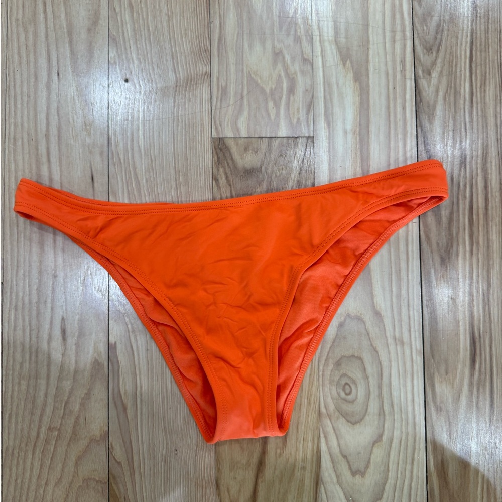 Shade & Shore Bright Orange Bikini Set Large Top + Large Bottom used 1x T11 - Picture 3 of 7